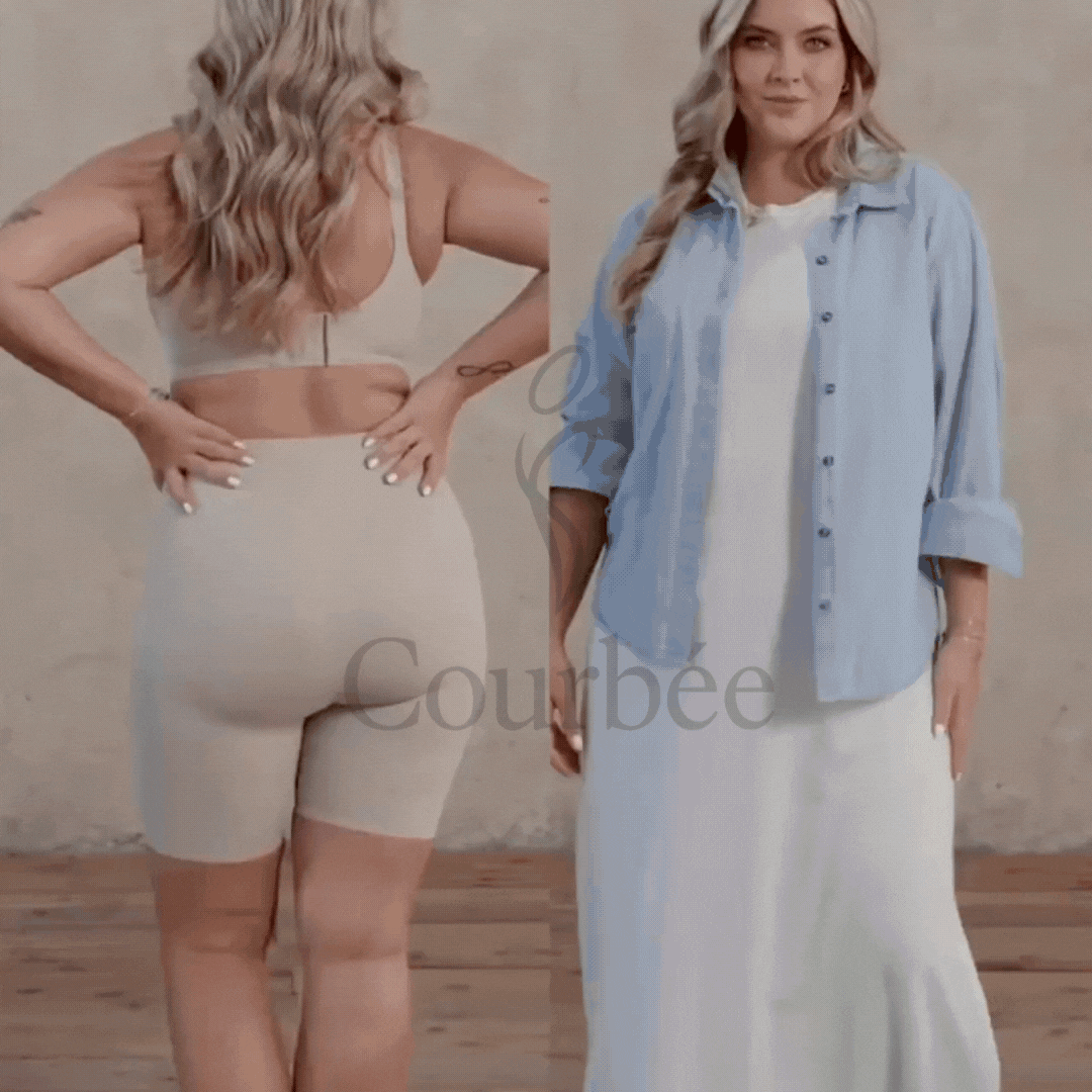 Courbée Short Faja Escultor de Silueta tiro alto